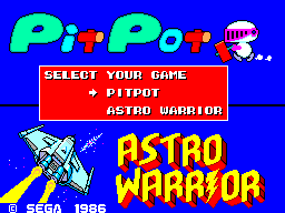 Astro Warrior & Pit Pot Title Screen